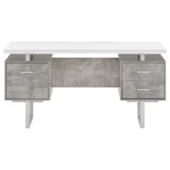 Monarch Computer desk - 3 storage drawers / reversible / floating desktop - 60
