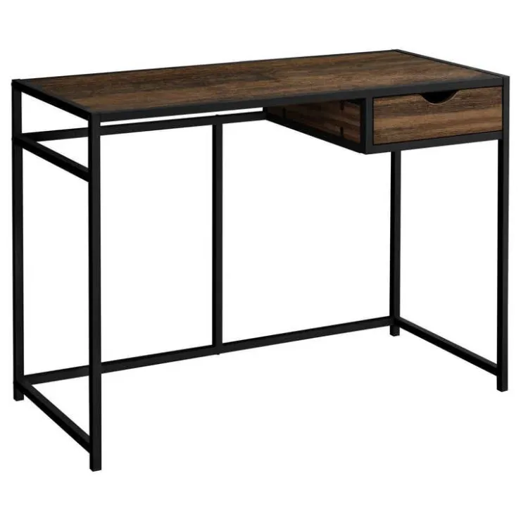 Monarch Computer desk - 1 storage drawer / metal frame - 42"l - reclaimed wood- - Brown Sale
