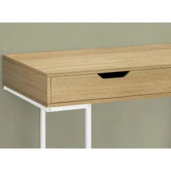 Monarch Computer desk - 2 storage drawers / recessed metal legs - 48"l - wood - Natural Best