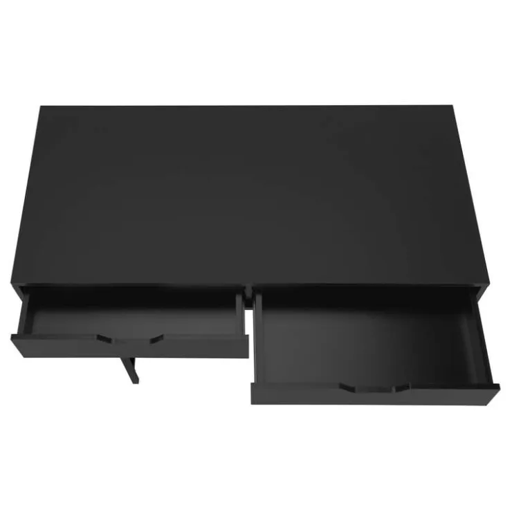 Monarch Computer desk - 2 storage drawers / recessed metal legs - 48"l - / blac - Black Discount