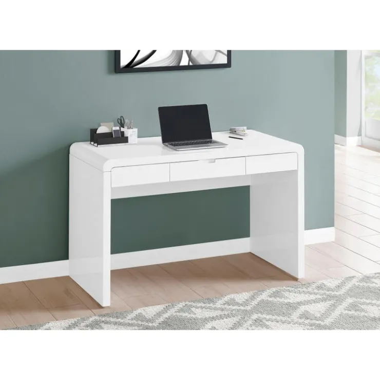 Monarch Computer desk - 1 storage drawer - 48"l - glossy - White Sale
