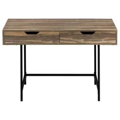 Monarch Computer desk - 2 storage drawers / recessed metal legs - 48