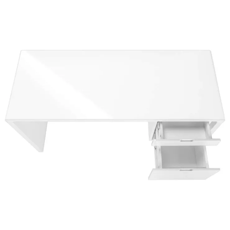 Monarch Computer desk - 2 storage drawers / left or right setup - 60"l - glossy - White Sale