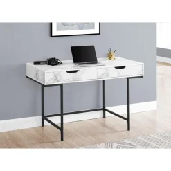 Monarch Computer desk - 2 storage drawers / recessed metal legs - 48