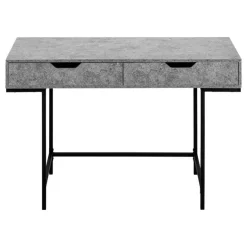 Monarch Computer desk - 2 storage drawers / recessed metal legs - 48