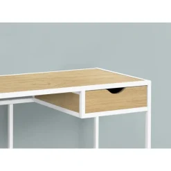 Monarch Computer desk - 1 storage drawer / metal frame - 42"l - wood-look / w - Natural Hot