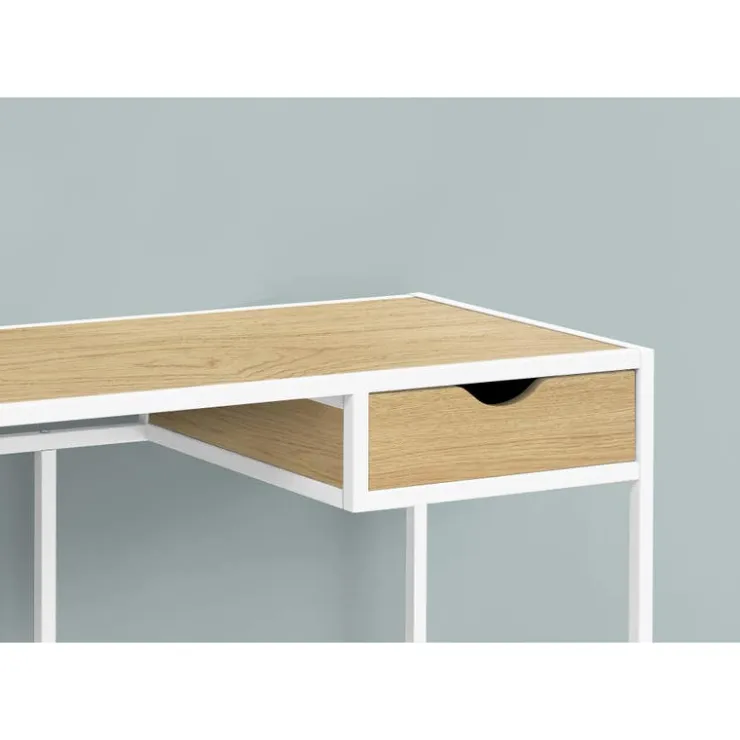 Monarch Computer desk - 1 storage drawer / metal frame - 42"l - wood-look / w - Natural Hot