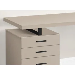 Monarch Computer desk - 3 storage drawers / left or right setup / floating desktop - - Taupe Discount