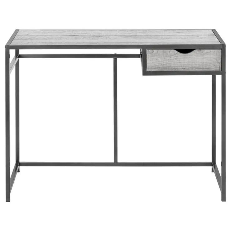 Monarch Computer desk - 1 storage drawer / metal frame - 42"l - wood-look / dark - Grey Best
