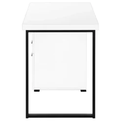 Monarch Computer desk - 3 storage drawers / left or right setup / floating desktop - - White