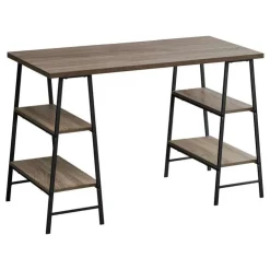Monarch Computer desk - 3 tiers / 4 open shelves / sawhorse style - 48