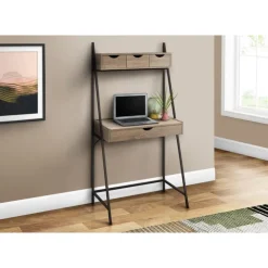 Monarch Computer desk - 2 tiers / 4 storage drawers / ladder style - 32