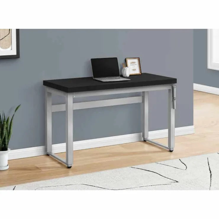 Monarch Computer desk - adjustable height / standing desk / thick table top - 48"l x - Black New