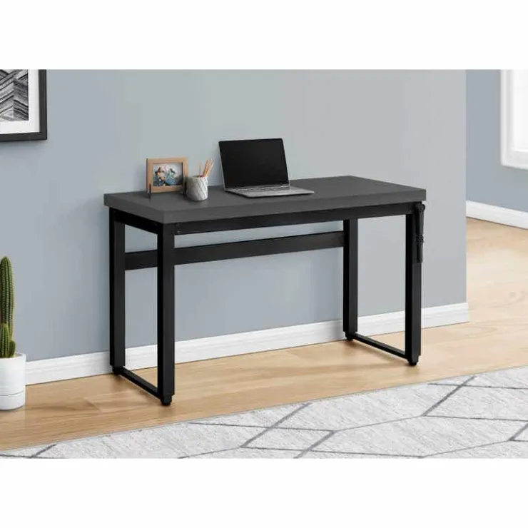Monarch Computer desk - adjustable height / standing desk / thick table top - 48"l x - Grey