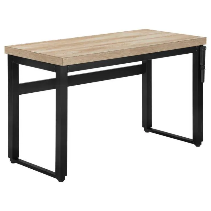 Monarch Computer desk - adjustable height / standing desk / thick table top - 48"l x - Natural