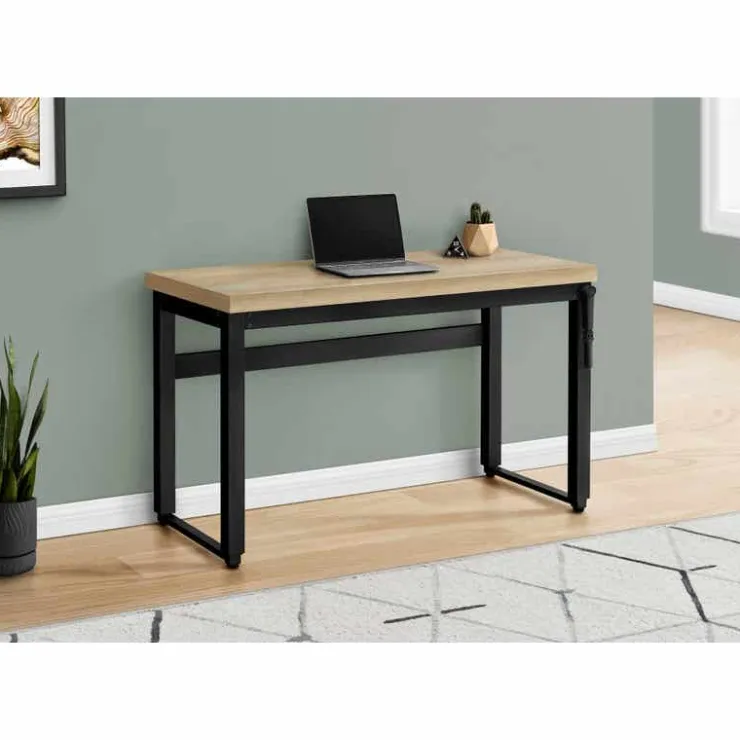 Monarch Computer desk - adjustable height / standing desk / thick table top - 48"l x - Natural