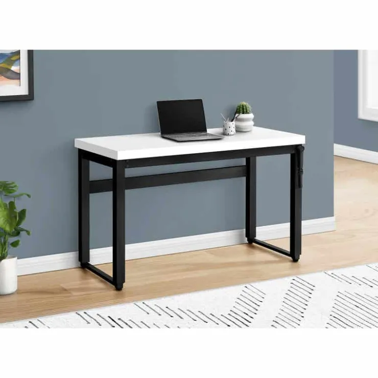 Monarch Computer desk - adjustable height / standing desk / thick table top - 48"l x - White Discount