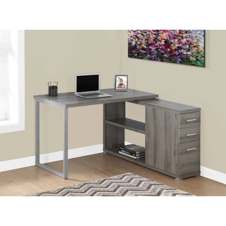 Monarch Computer desk - left or right facing corner - Dark Taupe