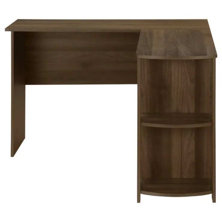 Monarch Computer desk - dark l-shaped corner / 2 shelves - Walnut Sale