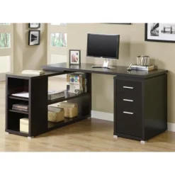 Monarch Computer desk - left or right facing corner - Espresso Discount
