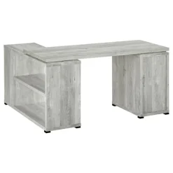 Monarch Computer desk - reclaimed wood l/r facing corner - Grey Discount