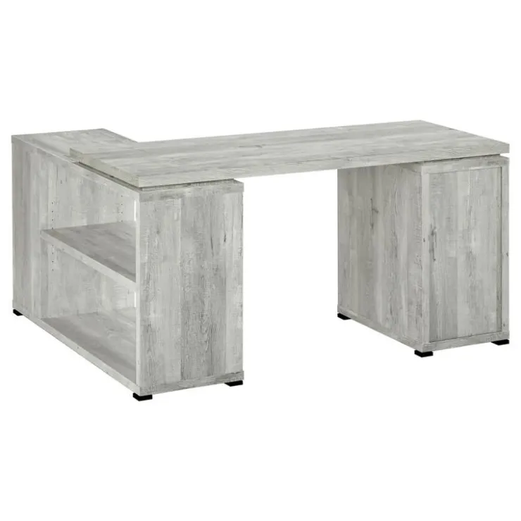 Monarch Computer desk - reclaimed wood l/r facing corner - Grey Discount