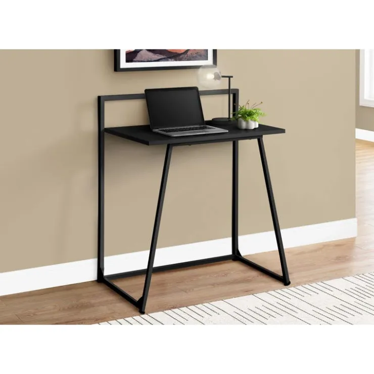 Monarch Computer desk - juvenile / small writing or laptop table / modern style - 30" - Black
