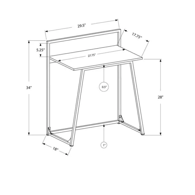 Monarch Computer desk - juvenile / small writing or laptop table / modern style - 30" - Natural Outlet