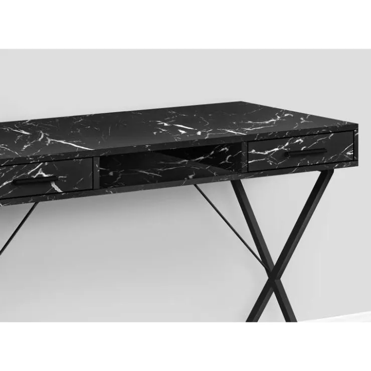 Monarch Computer desk - 42"l / marble / metal - Black Online