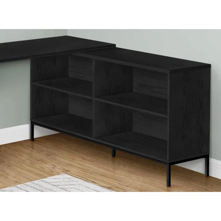 Monarch Computer desk - 60"l / oak l-shaped corner - Black Outlet