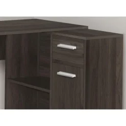 Monarch Computer desk - 46"l / brown / storage cabinet - Oak Outlet