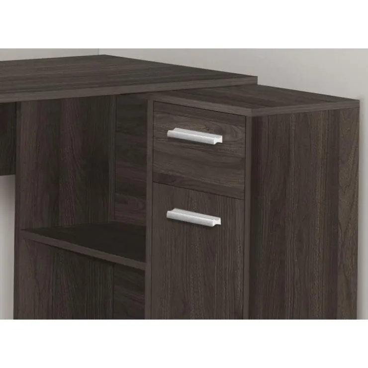 Monarch Computer desk - 46"l / brown / storage cabinet - Oak Outlet