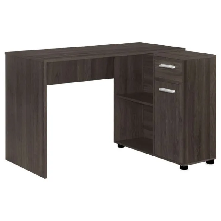 Monarch Computer desk - 46"l / brown / storage cabinet - Oak Outlet