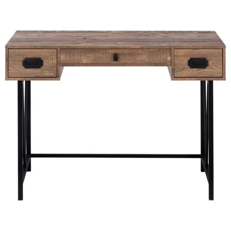 Monarch Computer desk - 48"l / reclaimed wood / black metal - Brown Online