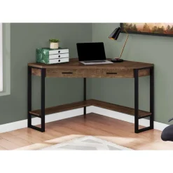 Monarch Computer desk - 42"l / reclaimed wood corner - Brown Clearance