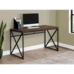 Monarch Computer desk - 48"l / reclaimed wood / black metal - Brown New