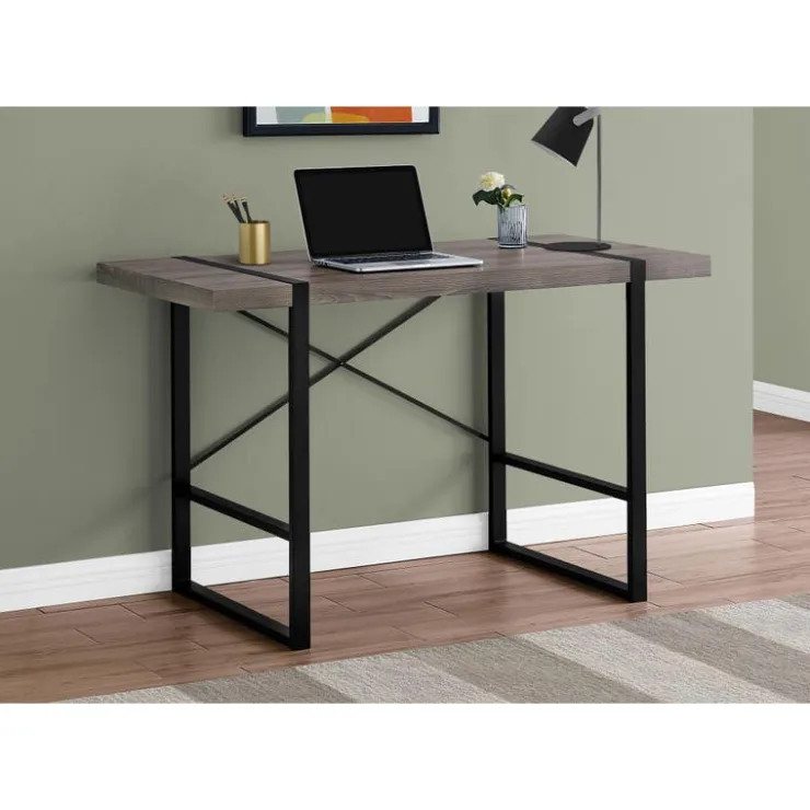 Monarch Computer desk - 48"l / / black metal - Dark Taupe Best