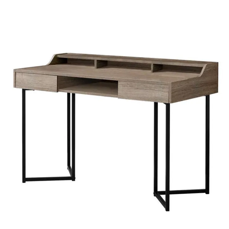 Monarch Computer desk - 48"l / / black metal - Dark Taupe Discount