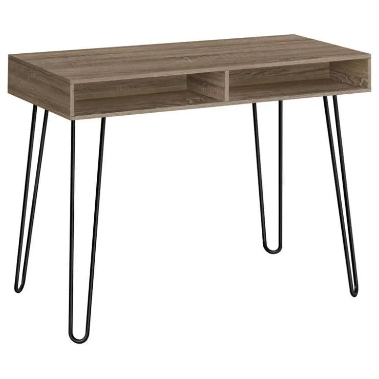Monarch Computer desk - 40"l / / black metal - Dark Taupe Discount