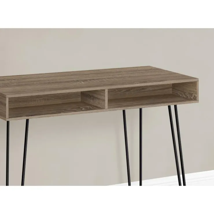 Monarch Computer desk - 40"l / / black metal - Dark Taupe Discount