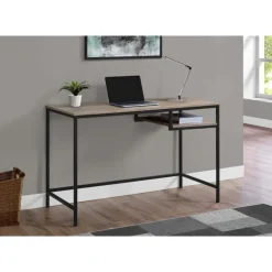 Monarch Computer desk - 48"l / / black metal - Dark Taupe
