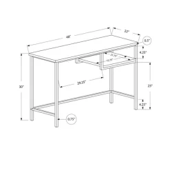 Monarch Computer desk - 48"l / / black metal - Dark Taupe