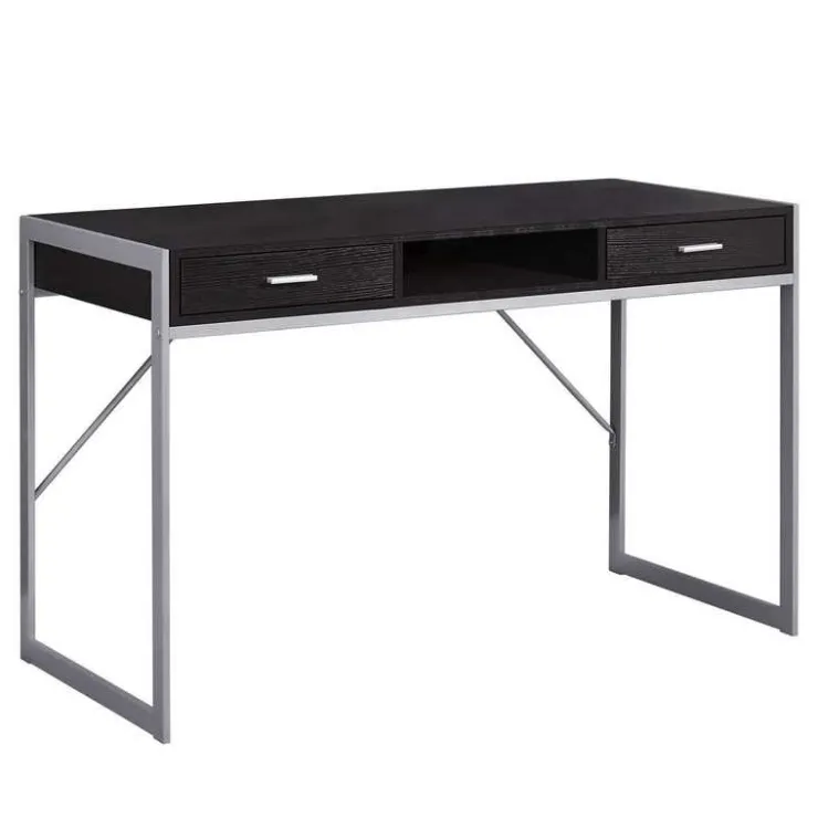Monarch Computer desk - 48"l / / silver metal - Espresso Sale