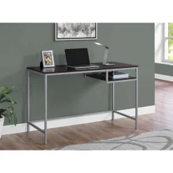 Monarch Computer desk - 48"l / / silver metal - Espresso Best