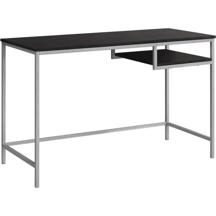 Monarch Computer desk - 48"l / / silver metal - Espresso Best