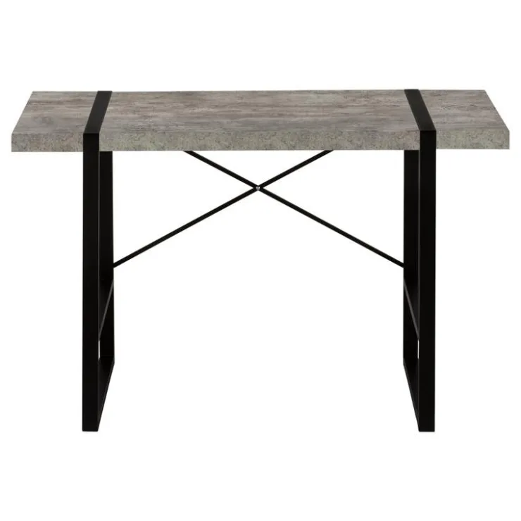 Monarch Computer desk - 48"l / concrete-look / black metal - Grey Sale