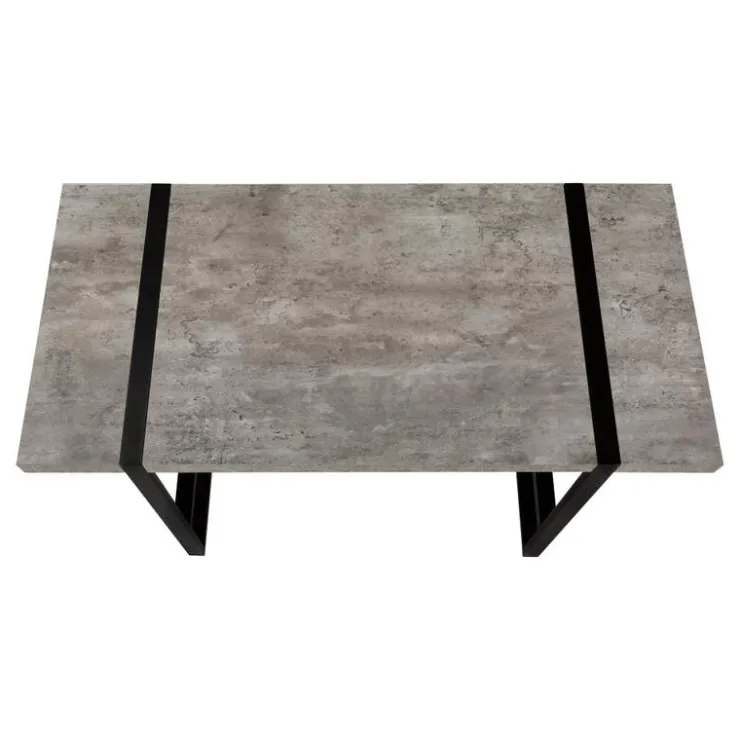 Monarch Computer desk - 48"l / concrete-look / black metal - Grey Sale