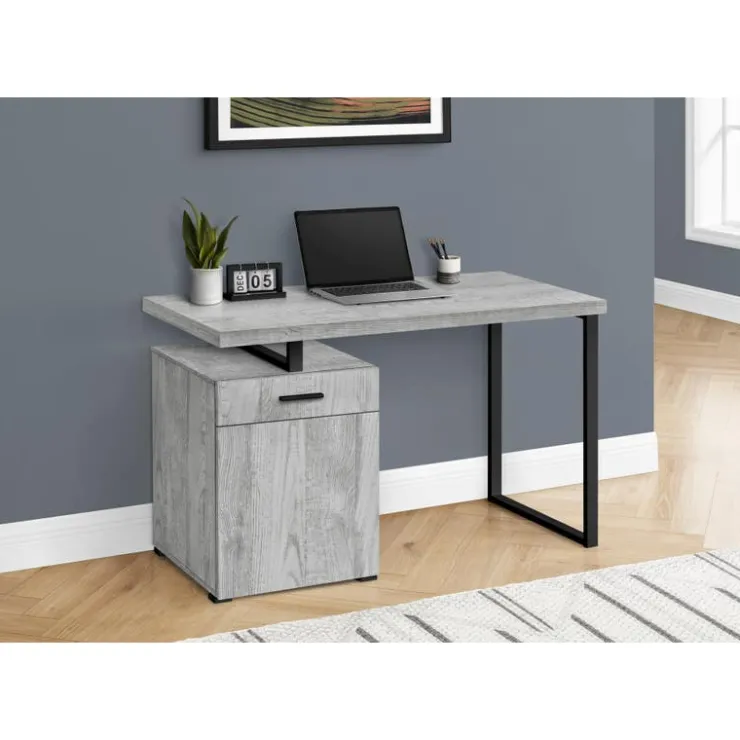 Monarch Computer desk - 48"l / left or right facing - Grey Clearance