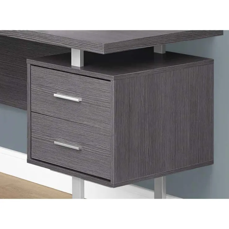 Monarch Computer desk - 70"l / left or right facing - Grey Outlet
