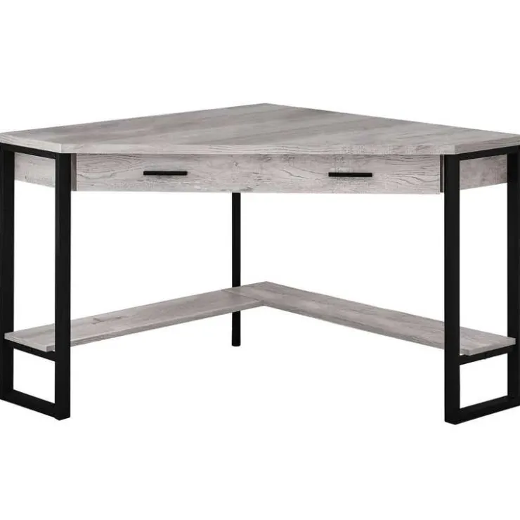 Monarch Computer desk - 42"l / reclaimed wood corner - Grey Online